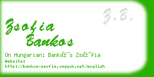 zsofia bankos business card